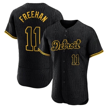 Authentic Bill Freehan Men's Detroit Tigers Black Snake Skin City Jersey