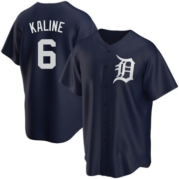 Kaline #6 Detroit Tigers Classic Road Jersey T-Shirt by Vintage Detroit Collection