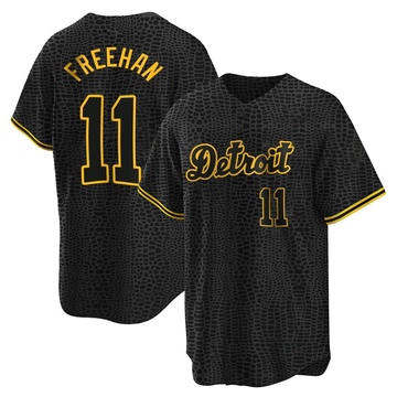 Replica Bill Freehan Men's Detroit Tigers Black Snake Skin City Jersey