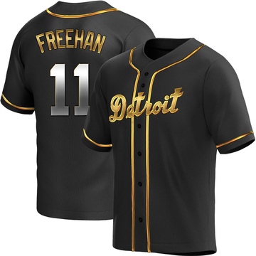 Replica Bill Freehan Youth Detroit Tigers Black Golden Alternate Jersey