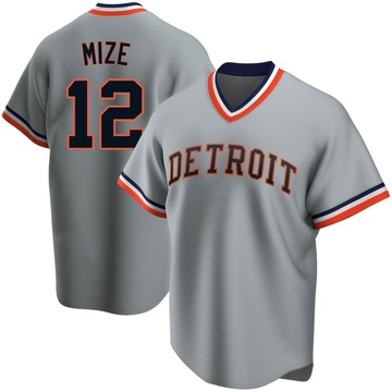 Mize #12 Detroit Tigers Men's Nike Road Replica Jersey - Vintage Detroit  Collection