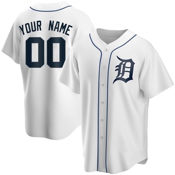 Custom Men's Detroit Tigers Alternate Jersey - Black Golden Replica