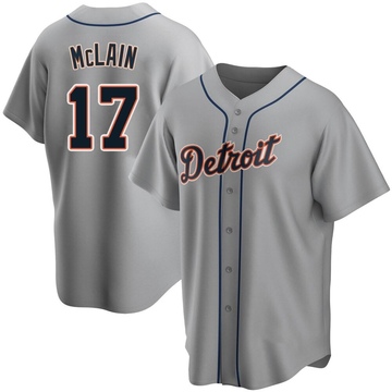 Denny McLain Signed Detroit Grey Double Stitch Numbers Baseball Jersey — RSA