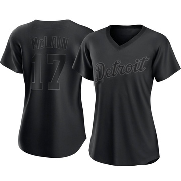 Women's Denny Mclain Name & Number T-Shirt - Black - Tshirtsedge