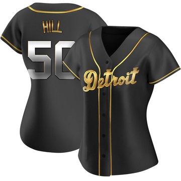 Garrett Hill Women's Nike White Detroit Tigers Home Replica Custom Jersey Size: Large