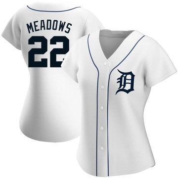 Parker Meadows Men's Nike White Detroit Tigers Home Replica Custom Jersey Size: Large