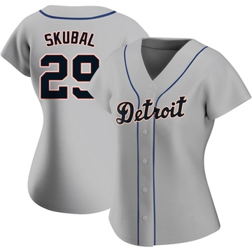 Tarik Skubal Detroit Tigers Women's Navy Roster Name & Number T