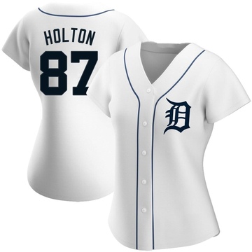 Tyler Holton Detroit Tigers Women's Backer Slim Fit T-Shirt - Ash